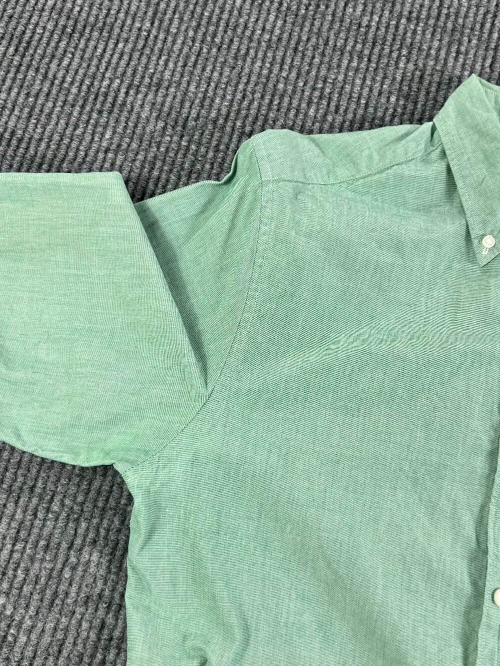 J.Crew Button Down Shirt Mens Small Green Classic Fit Long Sleeve Cotton Pocket - Picture 10 of 12